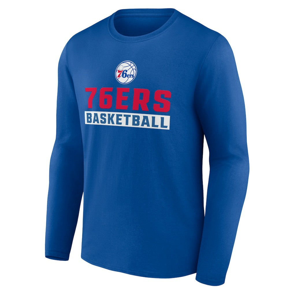 NBA - Philadelphia 76ers Let's Go Long Sleeve T-Shirt - Royal