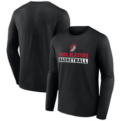 NBA - Portland Trail Blazers Let's Go Long Sleeve T-Shirt - Black