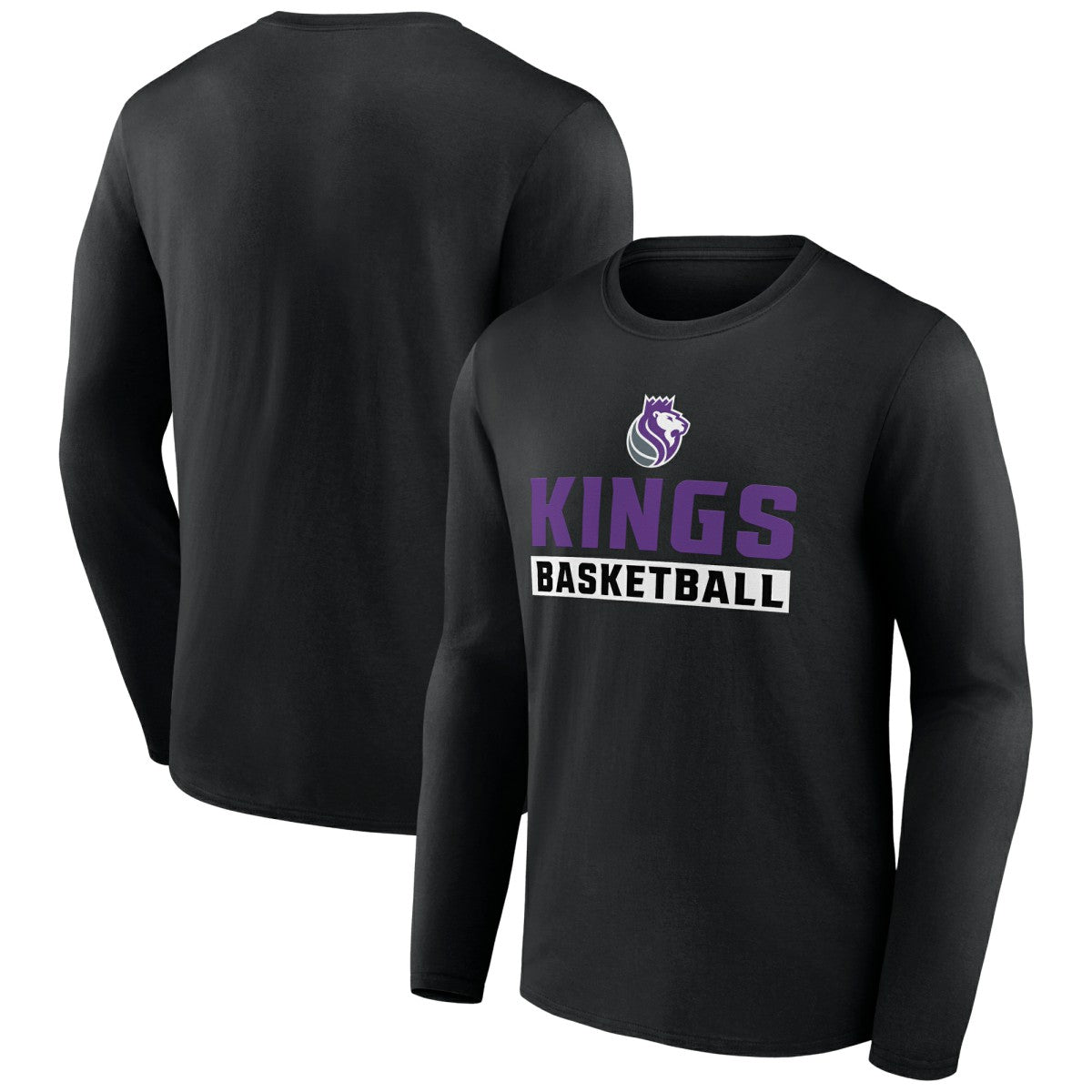 NBA - Sacramento Kings Let's Go Long Sleeve T-Shirt - Black