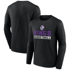 NBA - Sacramento Kings Let's Go Long Sleeve T-Shirt - Black