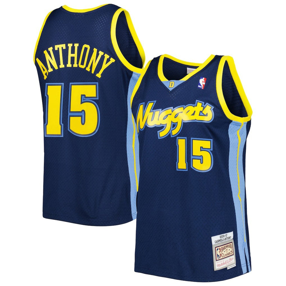 Mitchell & Ness - Carmelo Anthony Denver Nuggets Hardwood Classics Swingman Jersey - Navy