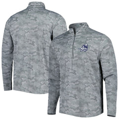 Dallas Cowboys Antigua Brigade Throwback Quarter-Zip Top Gray - NFL