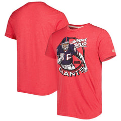 Lawrence Taylor New York Giants Homage Unisex Caricature Retired Player Tri-Blend T-Shirt Red - NFL