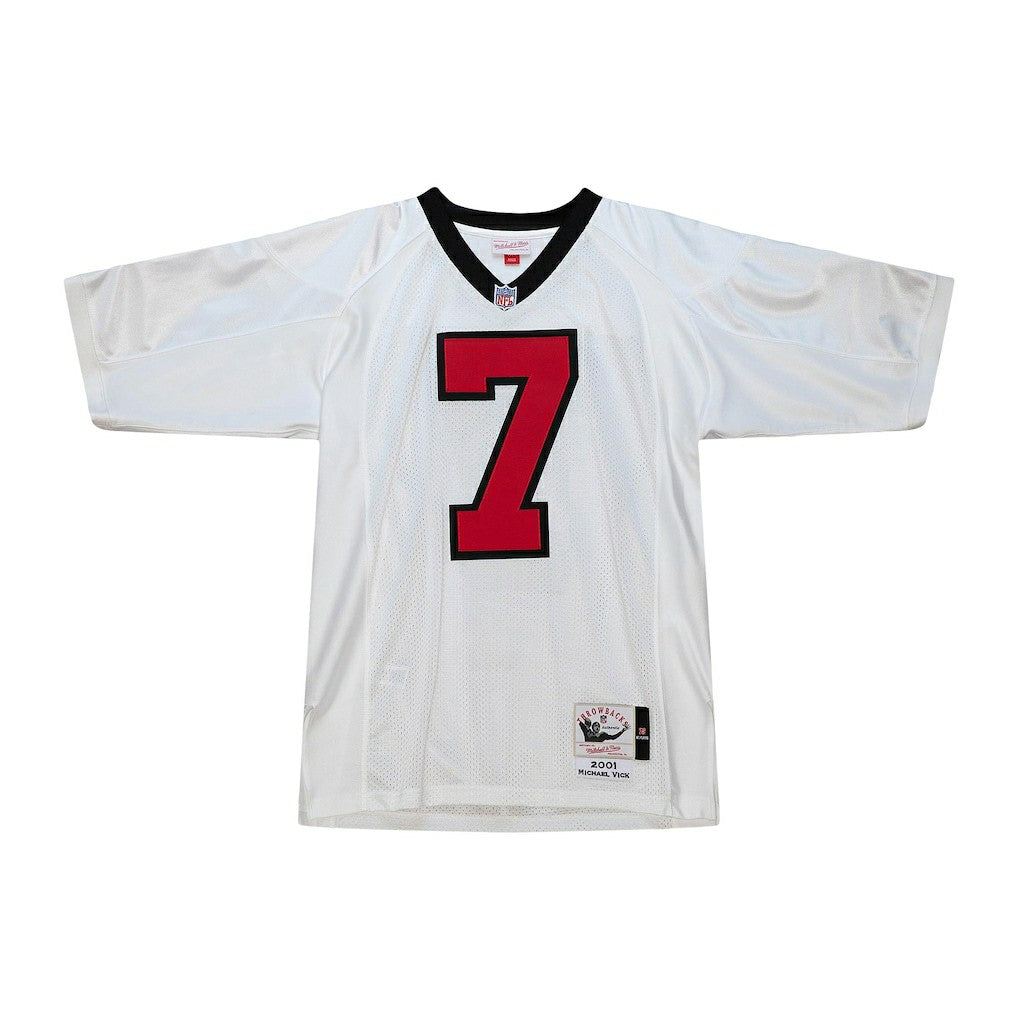 Michael Vick Atlanta Falcons 2001 Authentic Throwback Retired Player Jersey White - Mitchell & Ness
