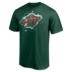 Minnesota Wild - Snow Logo T-Shirt Green