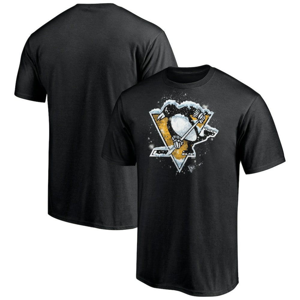 Pittsburgh Penguins Snow Logo T-Shirt Black