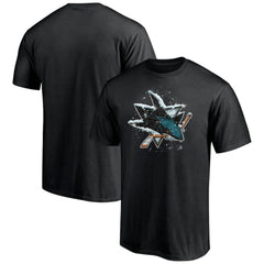 San Jose Sharks - Snow Logo T-Shirt Black