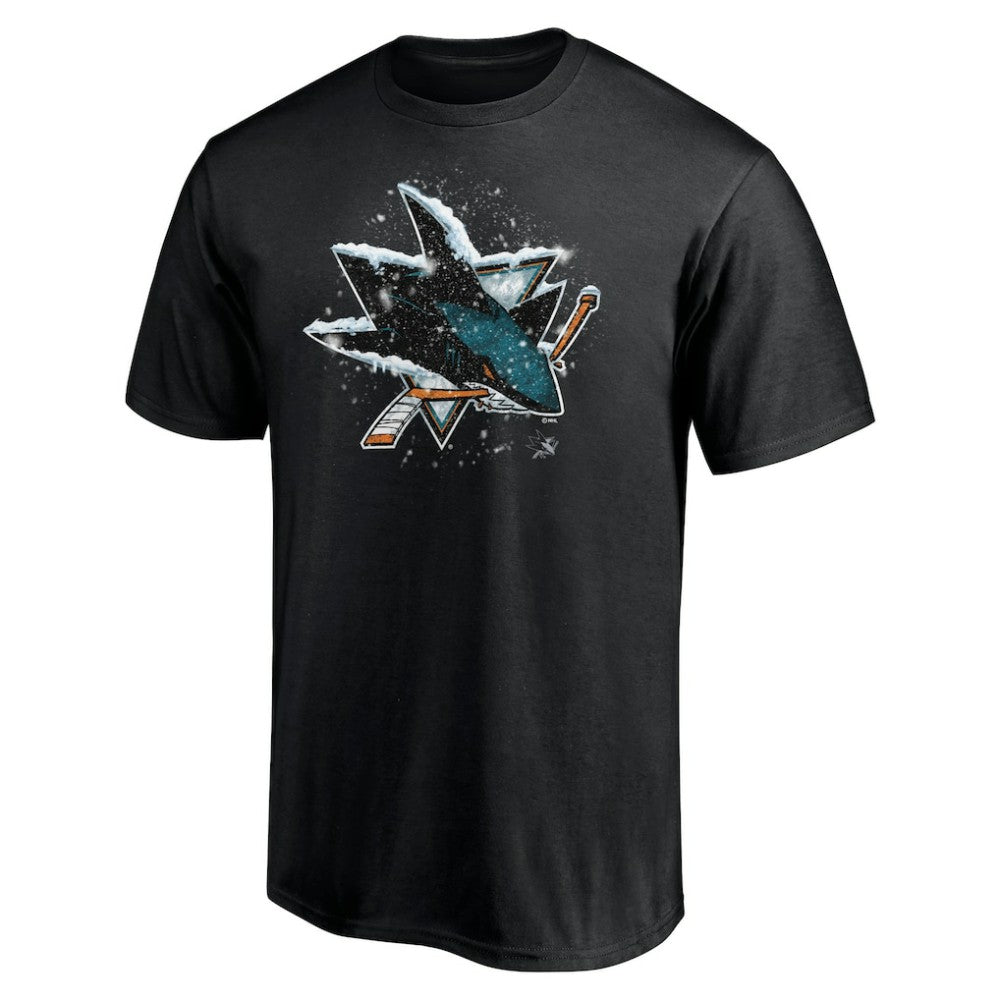 San Jose Sharks - Snow Logo T-Shirt Black