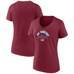 Colorado Avalanche - Women's Active Edge V-Neck T-Shirt Burgundy