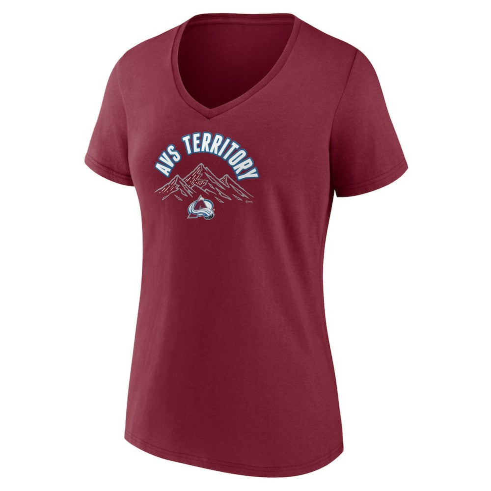 Colorado Avalanche - Women's Active Edge V-Neck T-Shirt Burgundy