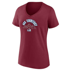 Colorado Avalanche - Women's Active Edge V-Neck T-Shirt Burgundy