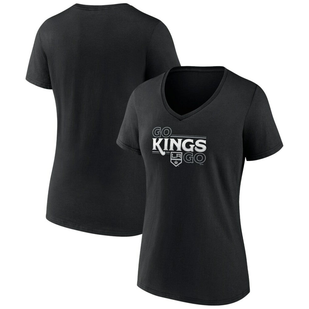 Los Angeles Kings - Women's Active Edge V-Neck T-Shirt Black