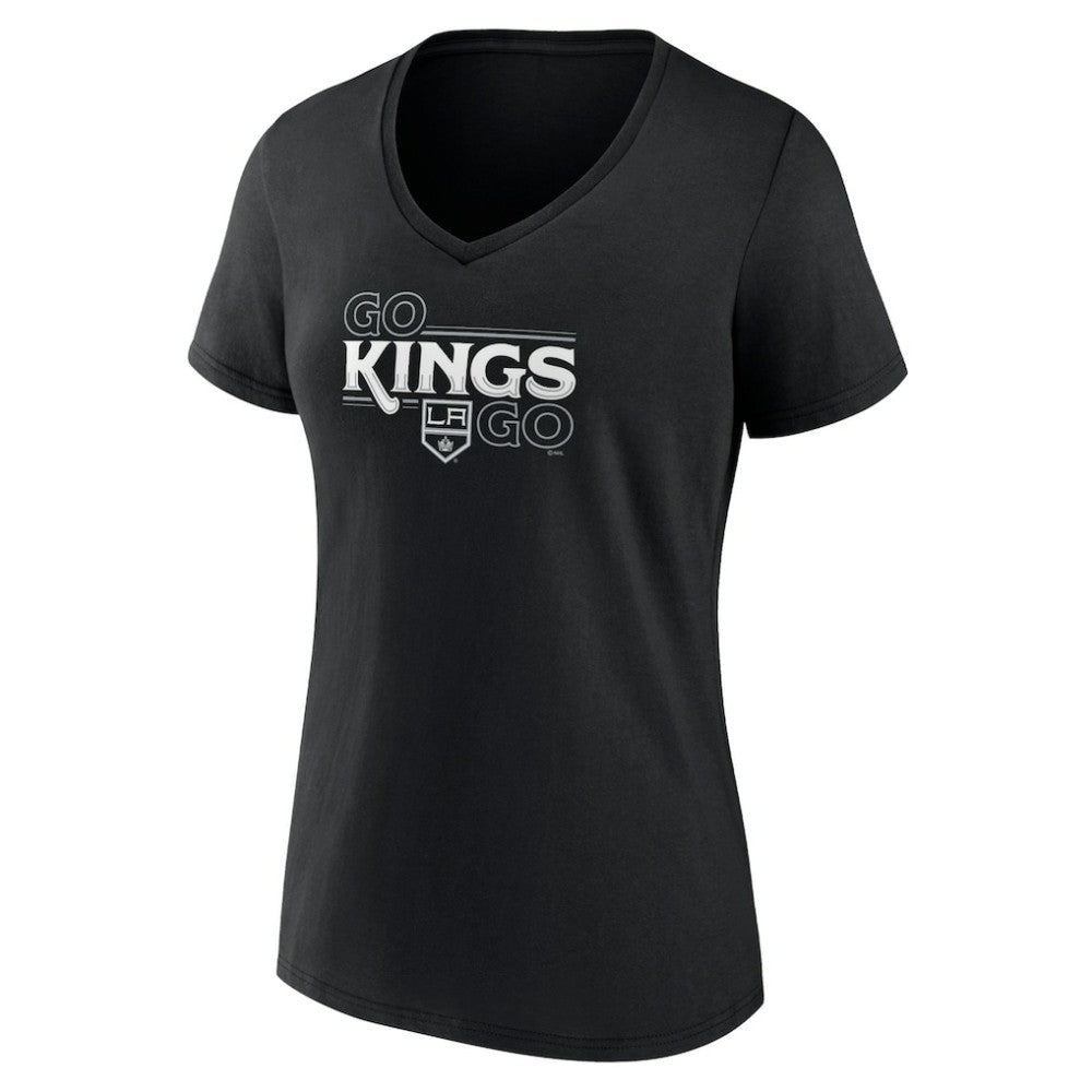 Los Angeles Kings - Women's Active Edge V-Neck T-Shirt Black
