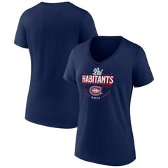 Montreal Canadiens - Women's Active Edge V-Neck T-Shirt Navy