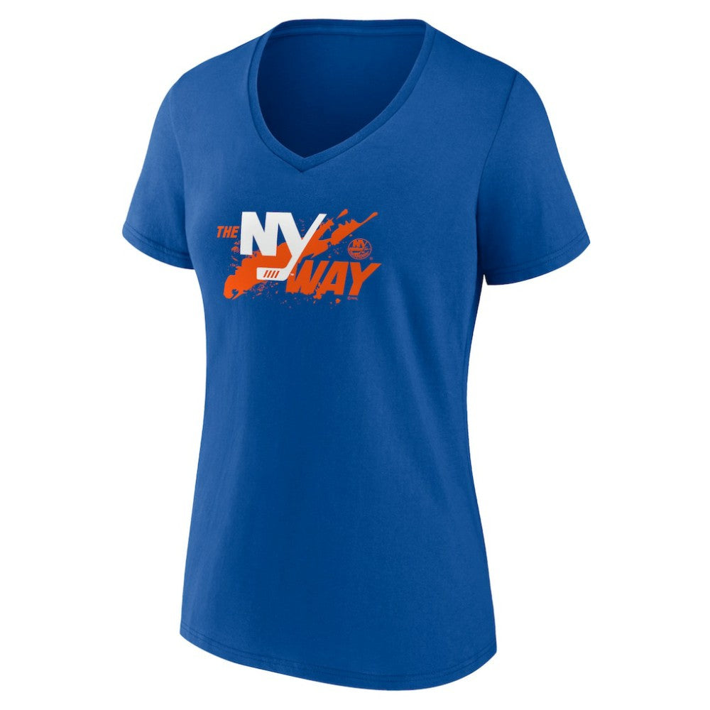 New York Islanders - Women's Active Edge V-Neck T-Shirt Royal