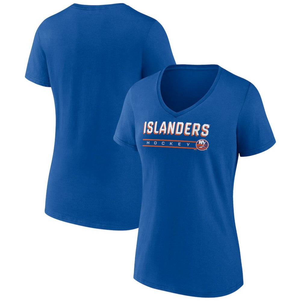 New York Islanders - Women's Primary Play V-Neck T-Shirt Royal