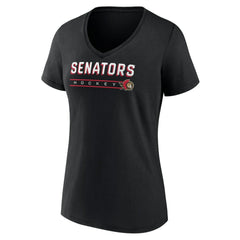 Ottawa Senators - Women's Primary Play V-Neck T-Shirt Black