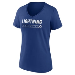 Tampa Bay Lightning - Women's Primary Play V-Neck T-Shirt Blue