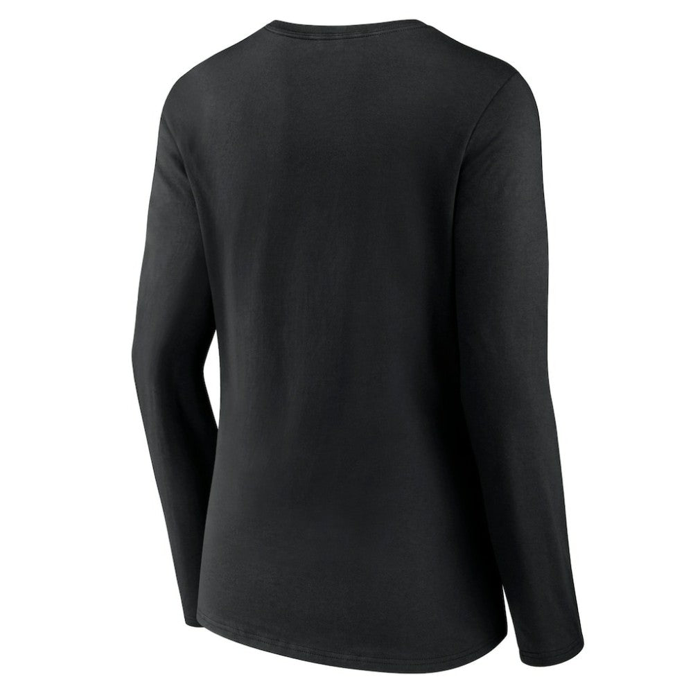 Pittsburgh Penguins Women's Forge Long Sleeve V-Neck T-Shirt Black