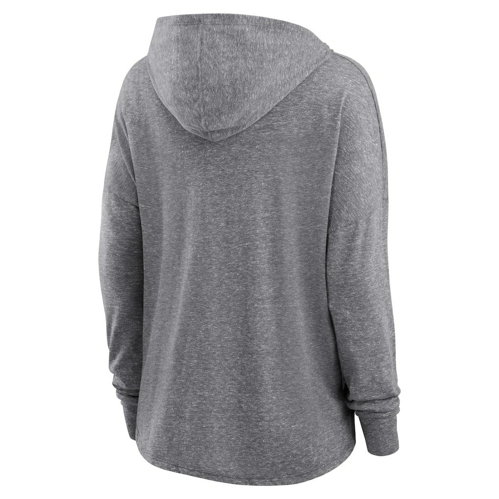 Las Vegas Raiders Women's Cozy Primary Pullover Hoodie Heather Gray - Fanatics