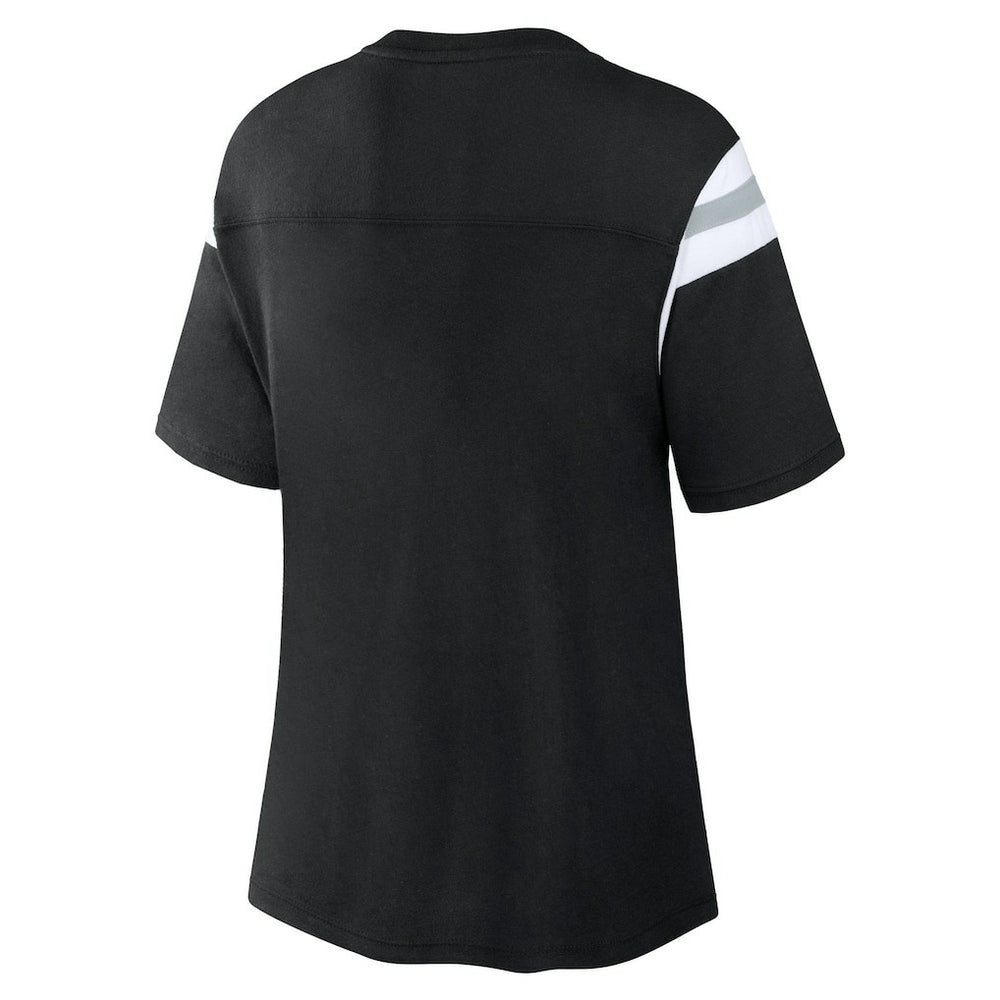 Las Vegas Raiders Women's Earned Stripes T-Shirt Black - Fanatics