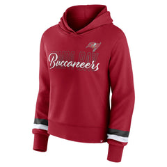 Tampa Bay Buccaneers Women's Over Under Pullover Hoodie Red - Fanatics