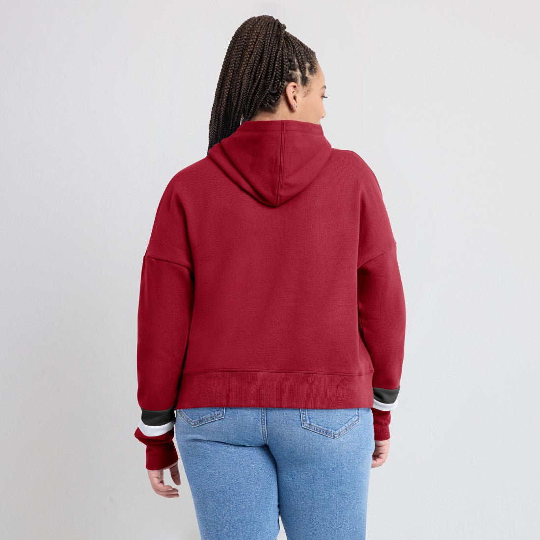 Tampa Bay Buccaneers Women's Over Under Pullover Hoodie Red - Fanatics