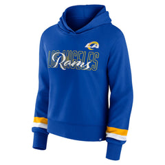 Los Angeles Rams Women's Over Under Pullover Hoodie Royal - Fanatics