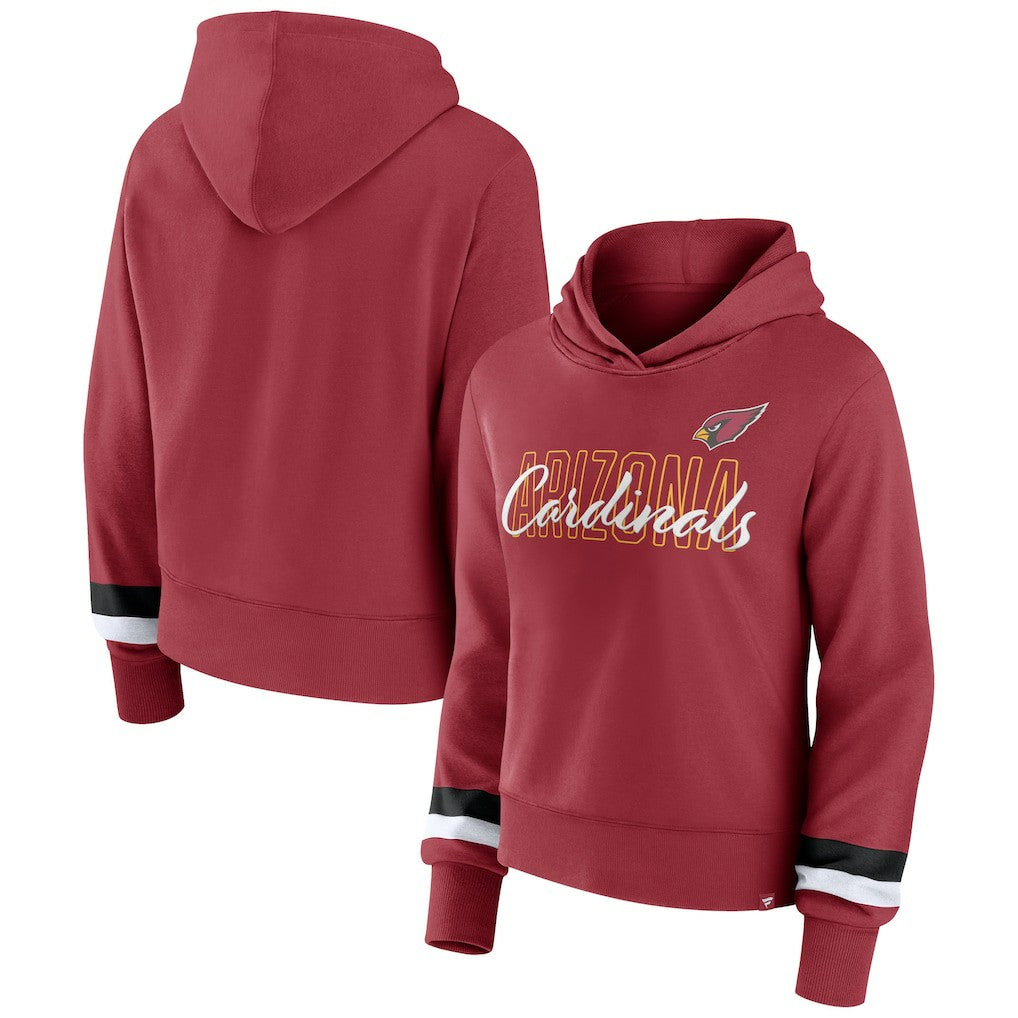 Arizona Cardinals Women's Over Under Pullover Hoodie Cardinal - Fanatics