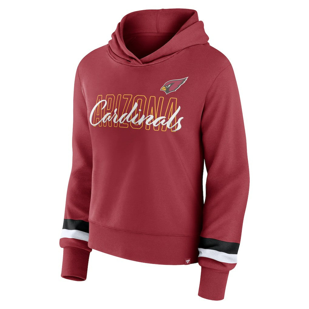 Arizona Cardinals Women's Over Under Pullover Hoodie Cardinal - Fanatics