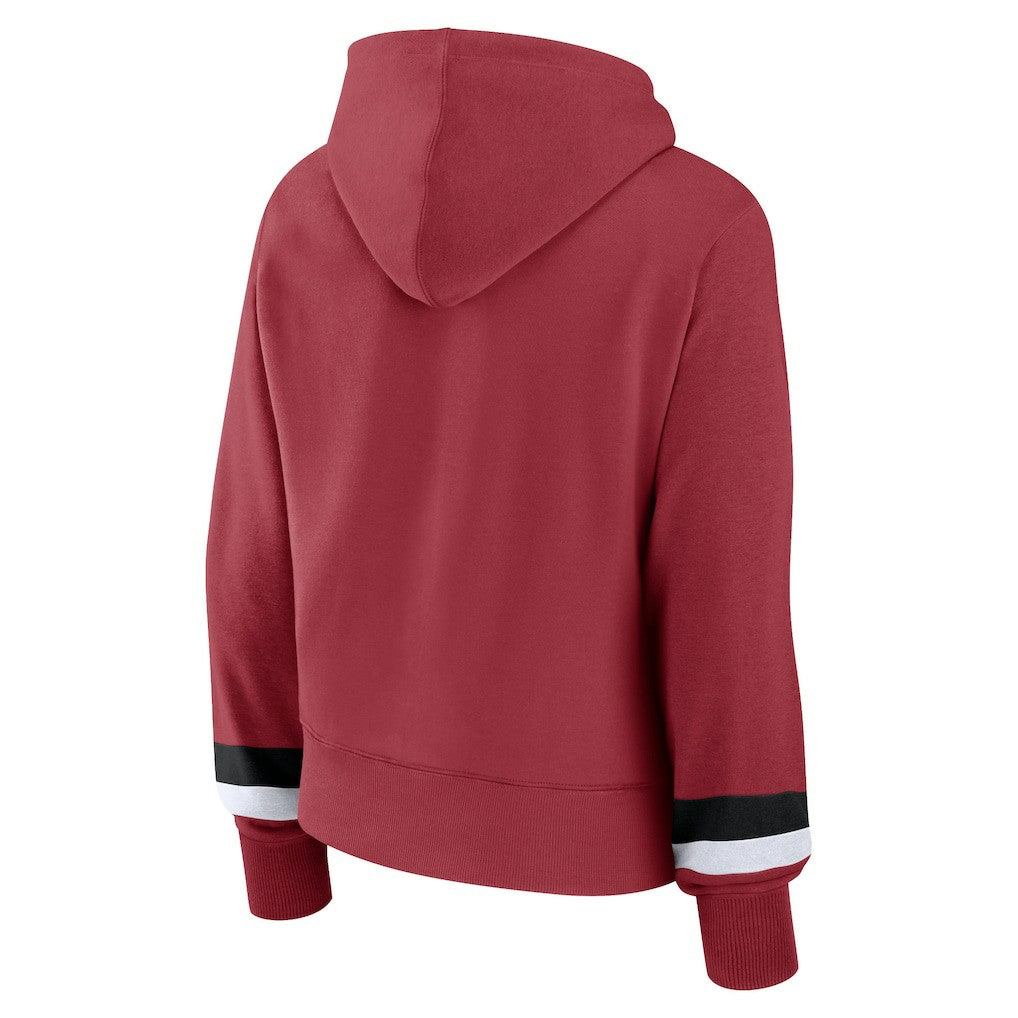 Arizona Cardinals Women's Over Under Pullover Hoodie Cardinal - Fanatics
