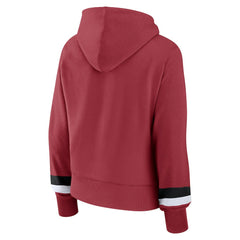 Arizona Cardinals Women's Over Under Pullover Hoodie Cardinal - Fanatics