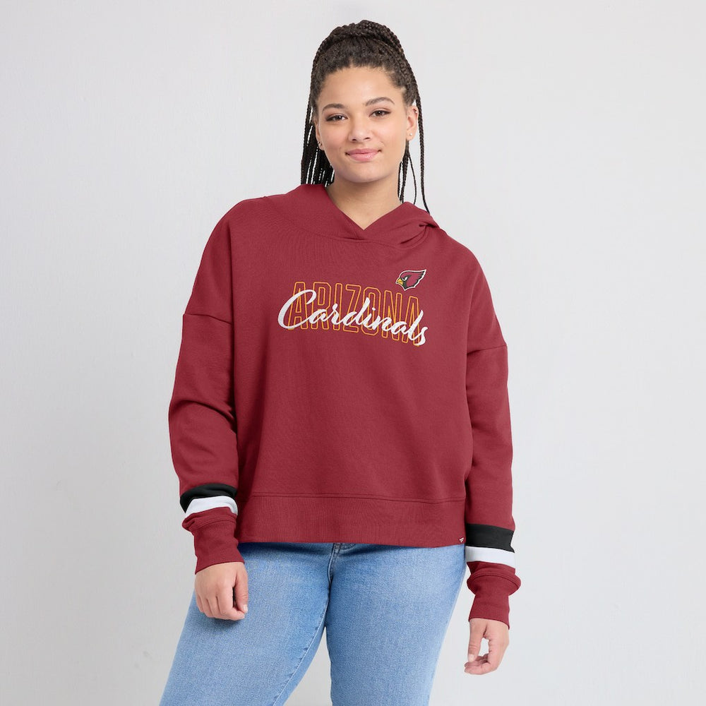 Arizona Cardinals Women's Over Under Pullover Hoodie Cardinal - Fanatics