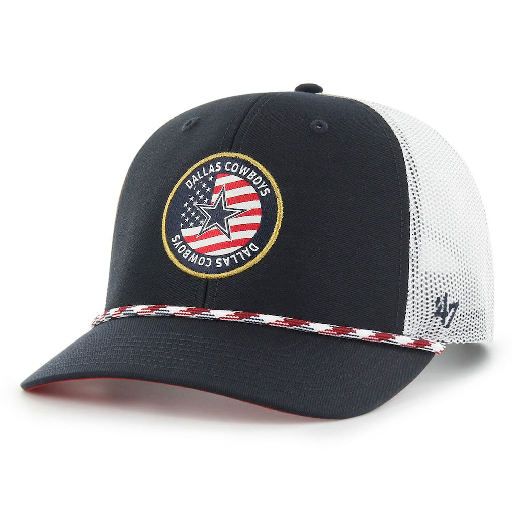 Dallas Cowboys '47 Union Patch Trucker Adjustable Hat Navy/White - 47 brand