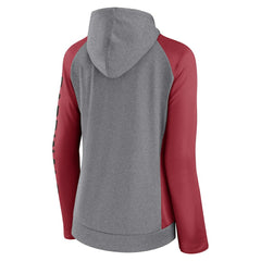 Arizona Cardinals Women's Blind Side Lightweight Full-Zip Hoodie Heather Gray/College Cardinal - Fanatics
