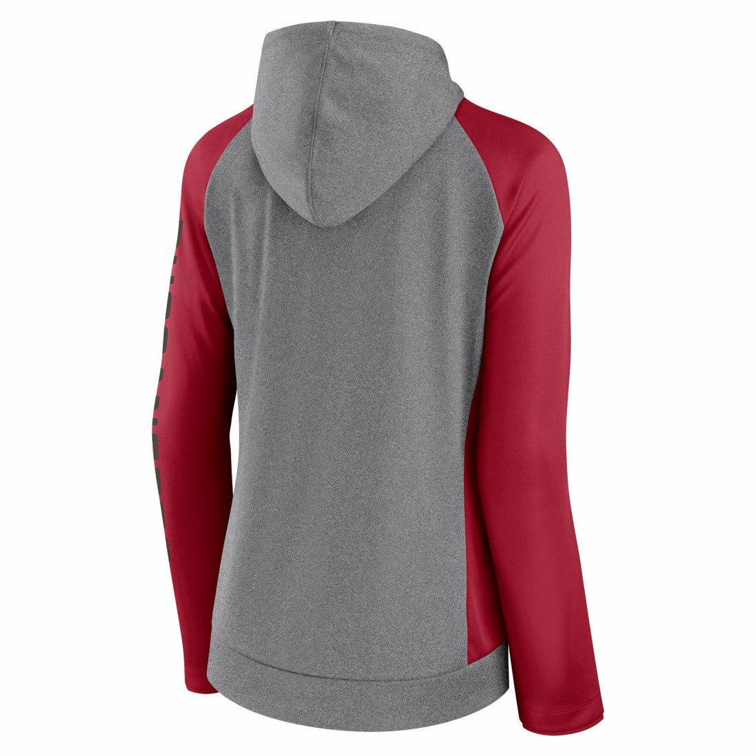 Tampa Bay Buccaneers Women's Blind Side Lightweight Full-Zip Hoodie Heather Gray/College Red - Fanatics