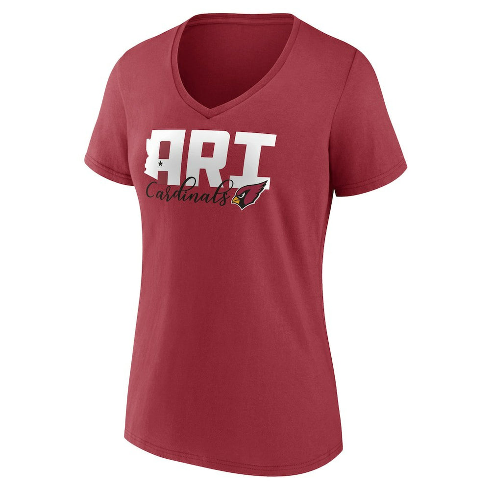 Arizona Cardinals Women's Back Home Again V-Neck T-Shirt Cardinal - Fanatics