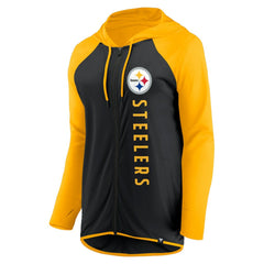 Pittsburgh Steelers Women's Forever Fan Full-Zip Hoodie Black/Gold - Fanatics