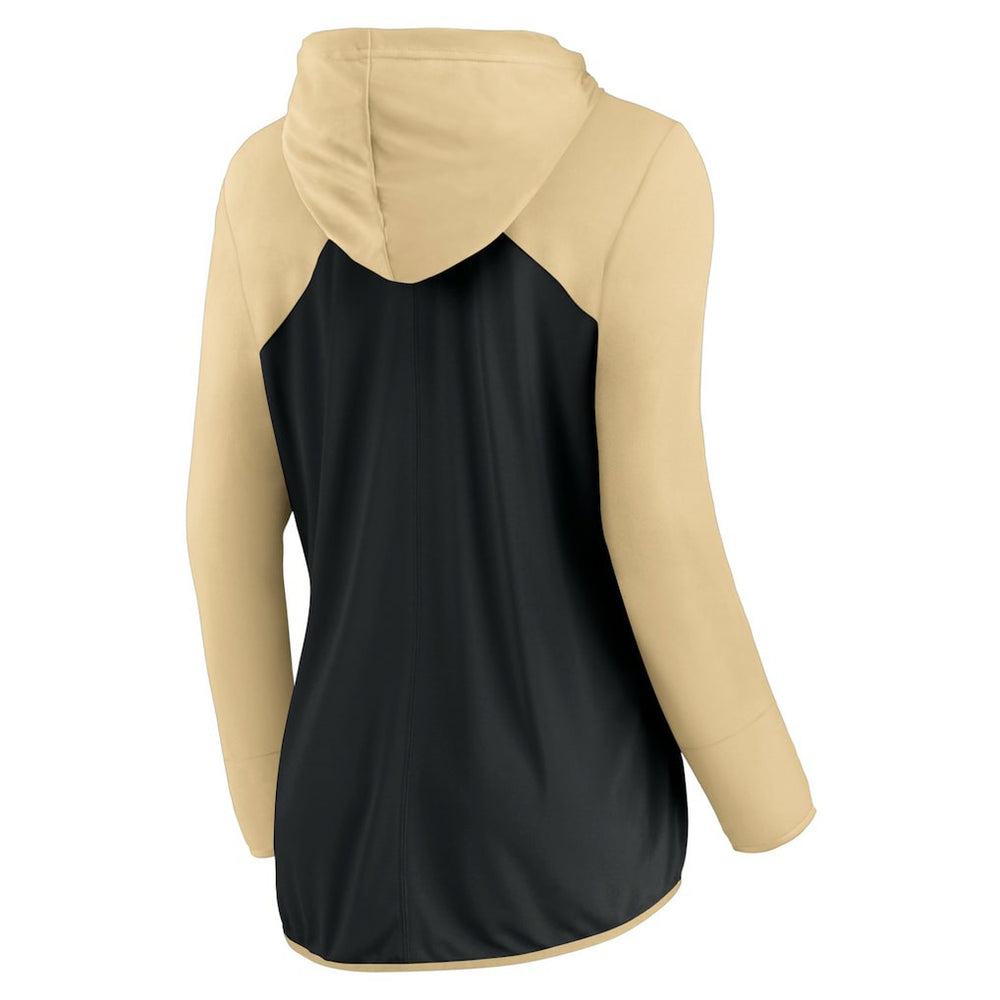 New Orleans Saints Women's Forever Fan Full-Zip Hoodie Black/Gold - Fanatics