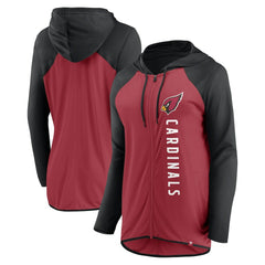Arizona Cardinals Women's Forever Fan Full-Zip Hoodie Cardinal/Black - Fanatics