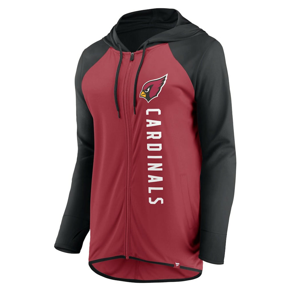 Arizona Cardinals Women's Forever Fan Full-Zip Hoodie Cardinal/Black - Fanatics