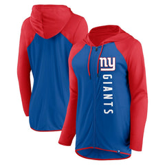 New York Giants Women's Forever Fan Full-Zip Hoodie Royal/Red - Fanatics