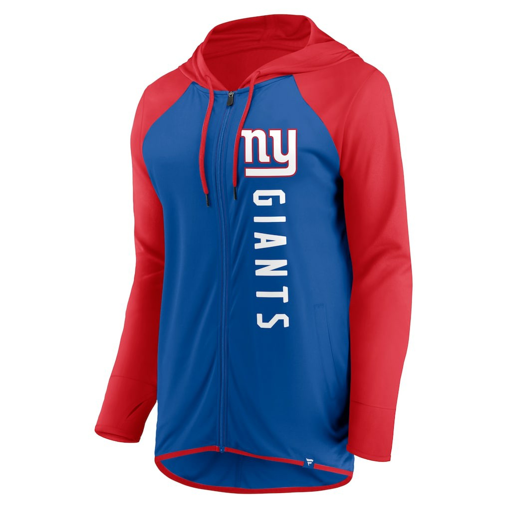 New York Giants Women's Forever Fan Full-Zip Hoodie Royal/Red - Fanatics