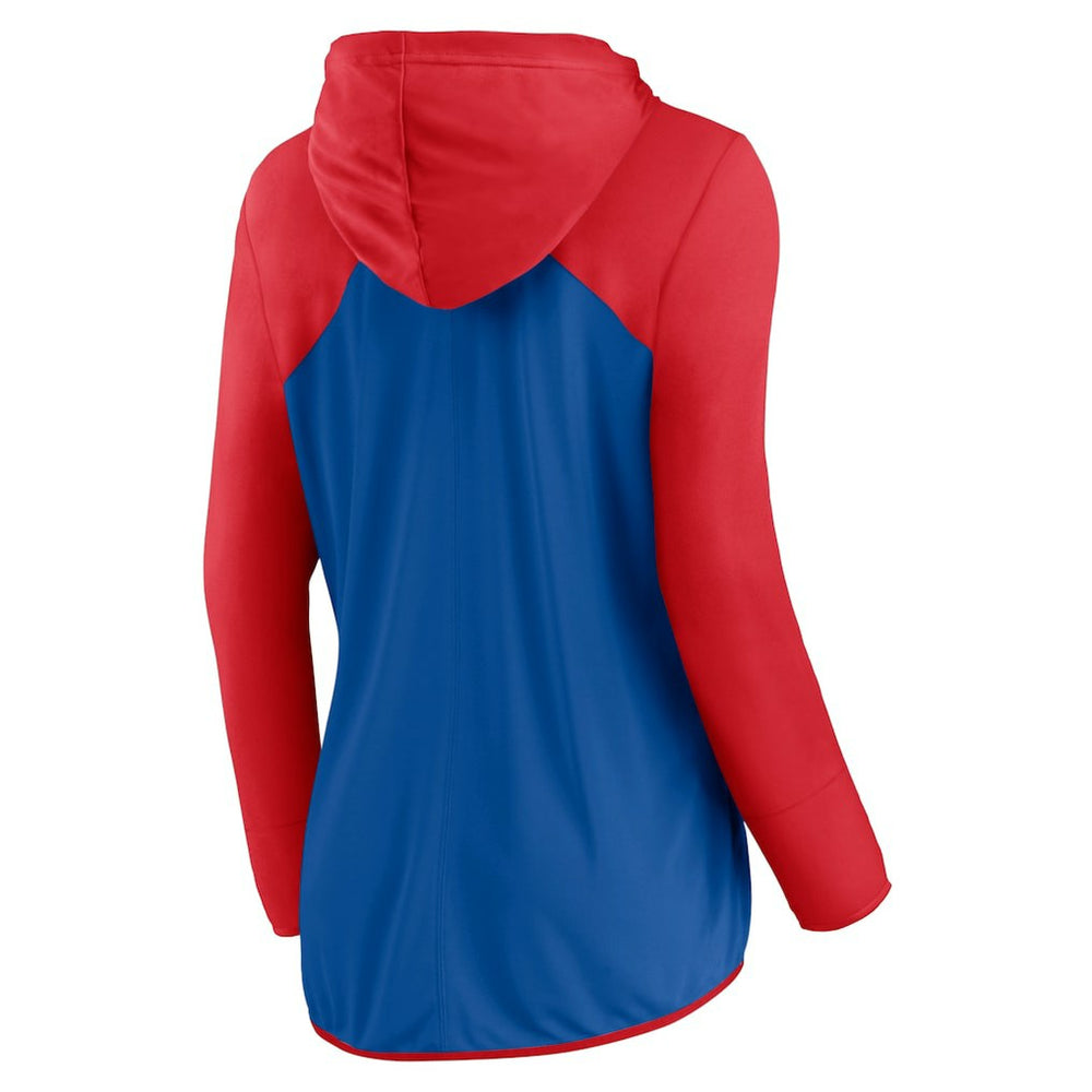 New York Giants Women's Forever Fan Full-Zip Hoodie Royal/Red - Fanatics