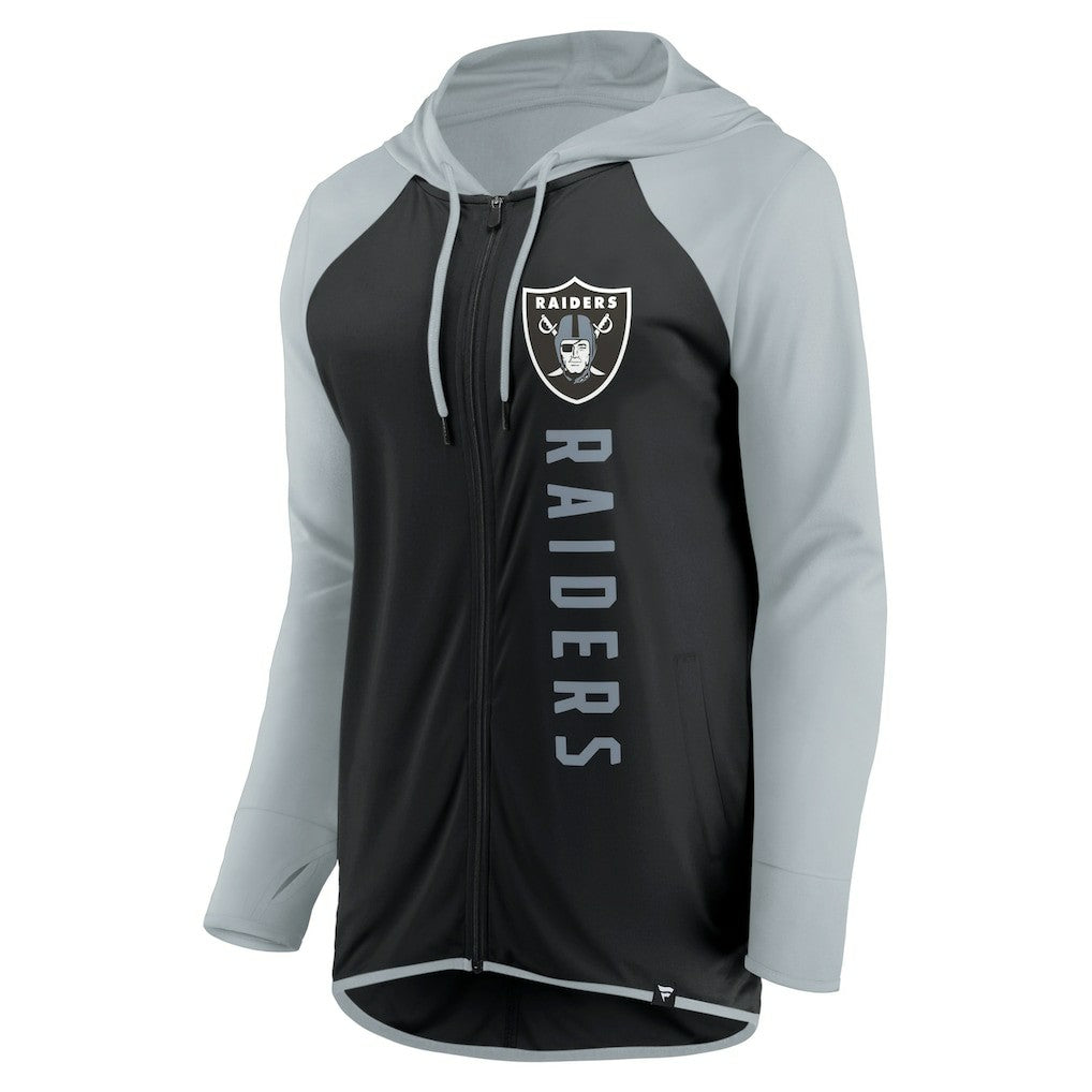 Las Vegas Raiders Women's Forever Fan Full-Zip Hoodie Black/Silver - Fanatics