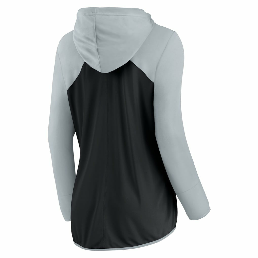 Las Vegas Raiders Women's Forever Fan Full-Zip Hoodie Black/Silver - Fanatics