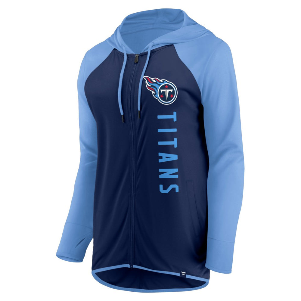 Tennessee Titans Women's Forever Fan Full-Zip Hoodie Navy/Light Blue - Fanatics
