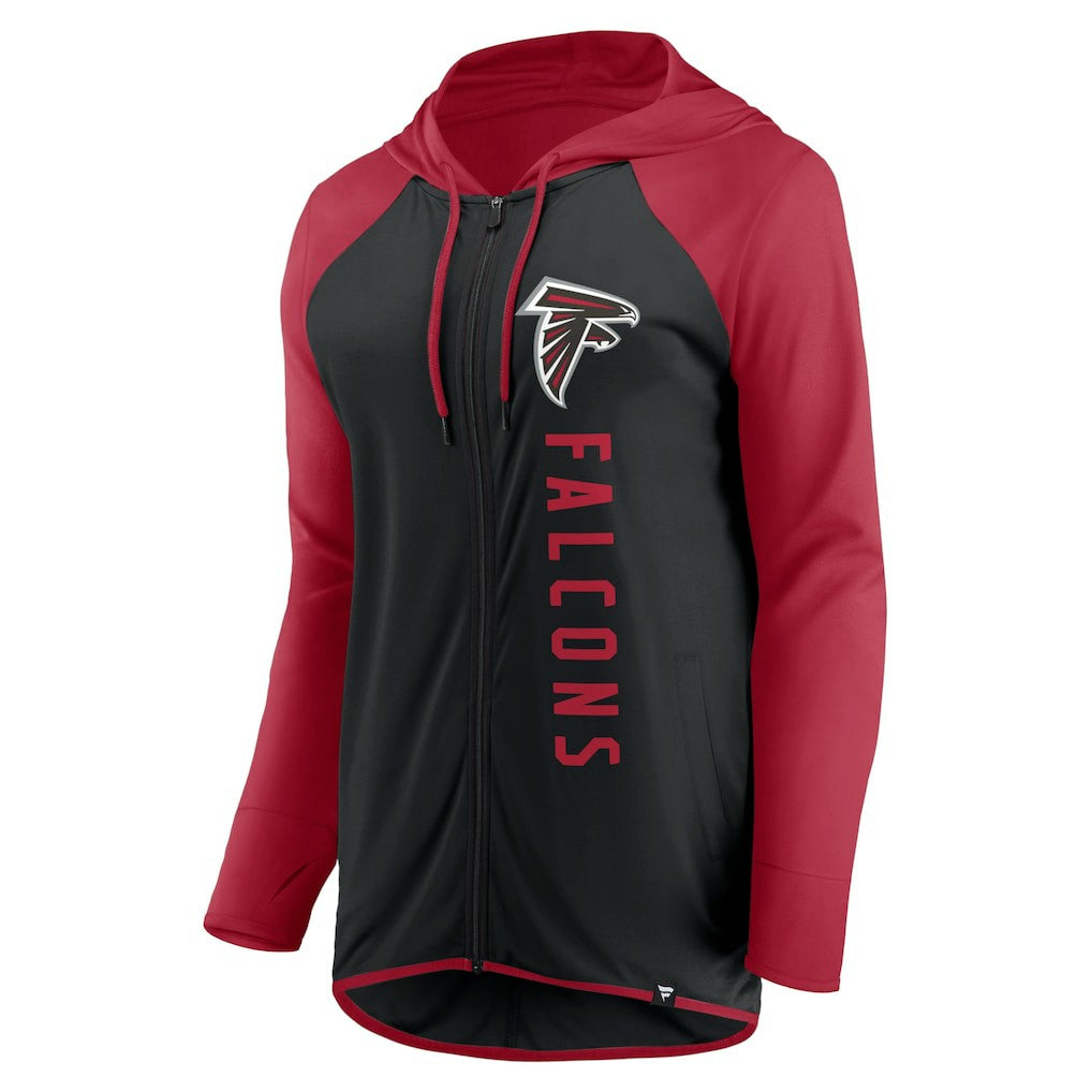 Atlanta Falcons Women's Forever Fan Full-Zip Hoodie Black/Red - Fanatics