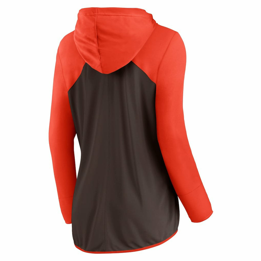 Cleveland Browns Women's Forever Fan Full-Zip Hoodie Brown/Orange - Fanatics