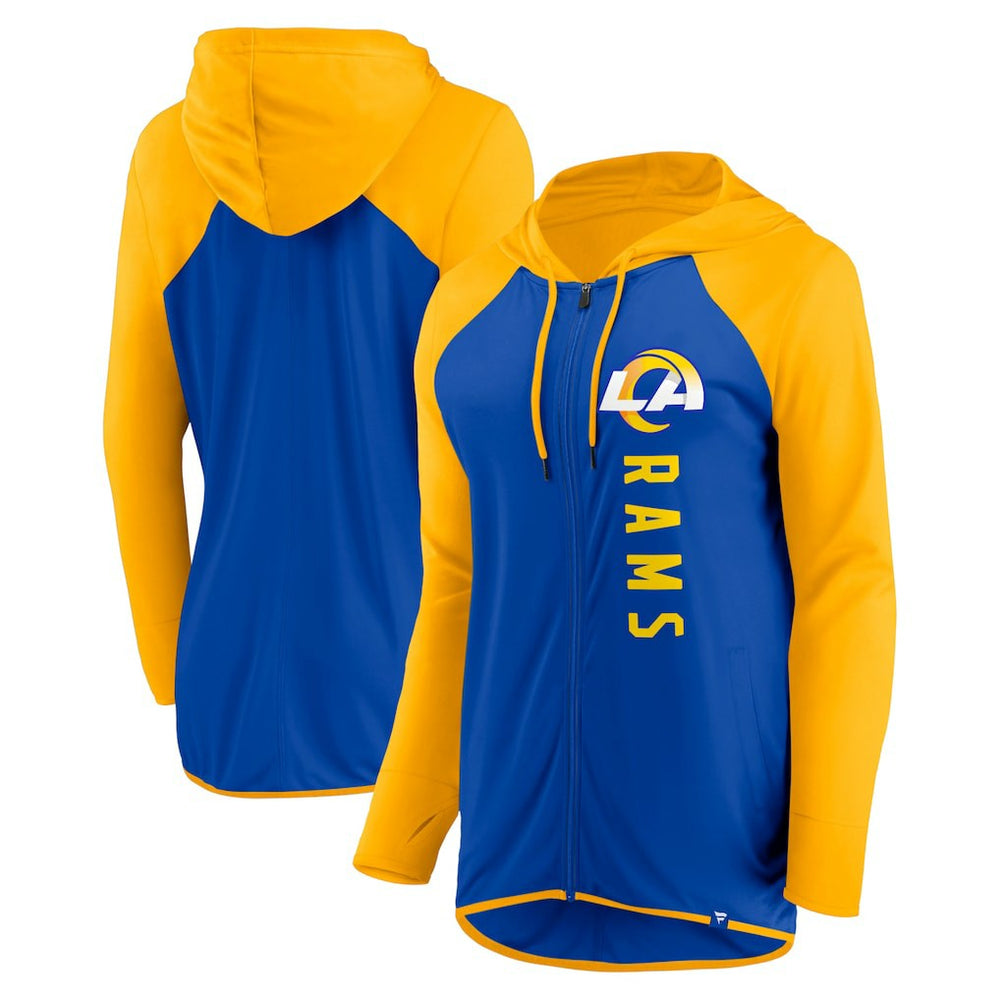 Los Angeles Rams Women's Forever Fan Full-Zip Hoodie Royal/Gold - Fanatics